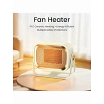 Space Heater 1pc 1200W Plug-In Portable Desktop Electric Heater , 3 Heat Settings, 4 Timer Functions, Mini Solar Powered Energy Efficient Fast Heating For Bedroom Home Use, Compact Size