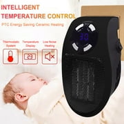 Space Heater, 500W Portable Electric Heaters for Indoor Use with Thermostat, Digital Display, Timer and Overheat Protection PTC Fast Heating for Office Bedroom Home