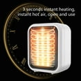 thumbnail image 1 of Space Heater, 800W Portable Electric Heaters for Indoor Use with Thermostat, Digital Display, Speed Adjustment and Overheat Protection PTC Fast Heating for Office Bedroom Home, 1 of 9