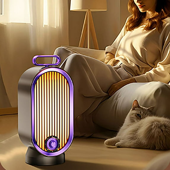 Space Heater, 800W Portable Electric Heaters for Indoor Use with Thermostat, Speed Control and Overheat Protection PTC Fast Heating for Office Bedroom Home