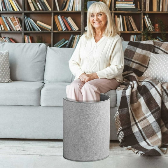 Space Heater Under Desk, Portable Heater for Office and Home, 170W Electric Personal Heater with Heated Floor Mat, Foot & Leg Warmer for Indoor Use, Rapid Heating with Thermostat and Timer(Gray)