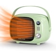 thumbnail image 1 of Space Heater, Fast Heating Desk Heater with Temperature Control, 800W/500W Safe and Quiet Ceramic Heating Fan for Home Bedroom Office Desk Indoor Use(Green), 1 of 7