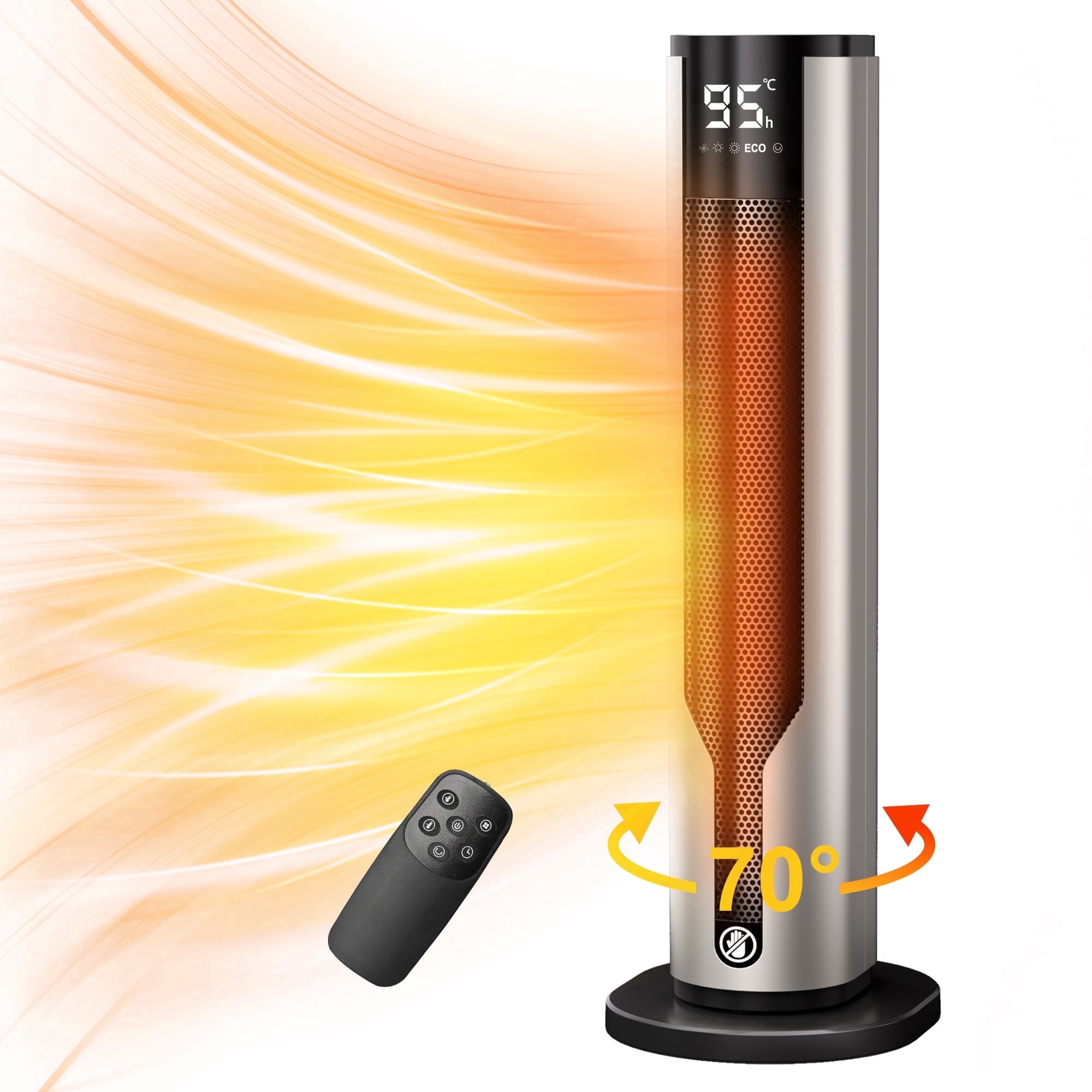 Hingming Space Heater 1500W Electric Heaters, PTC Ceramic, 70Â