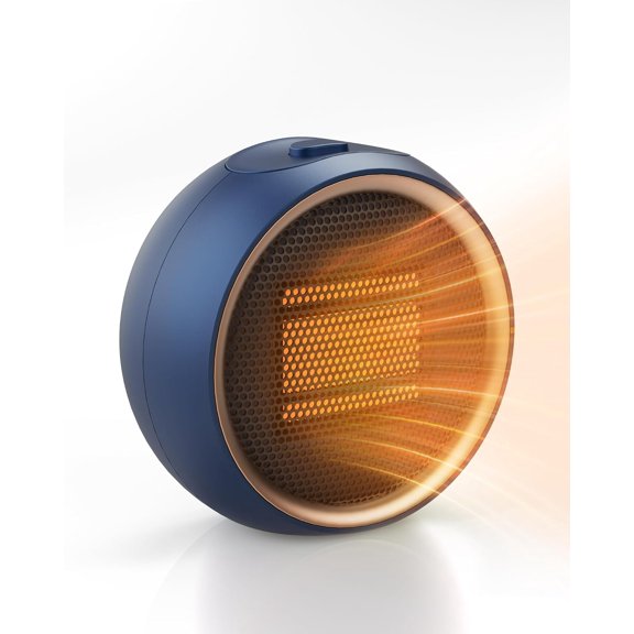 Space Heater for Indoor Use, Portable Electric with 2S Fast Heating & PTC Ceramic, Tip-Over/Overheat Protection, Ultra Quiet Mini Desk Bedroom, Bathroom, Home Office