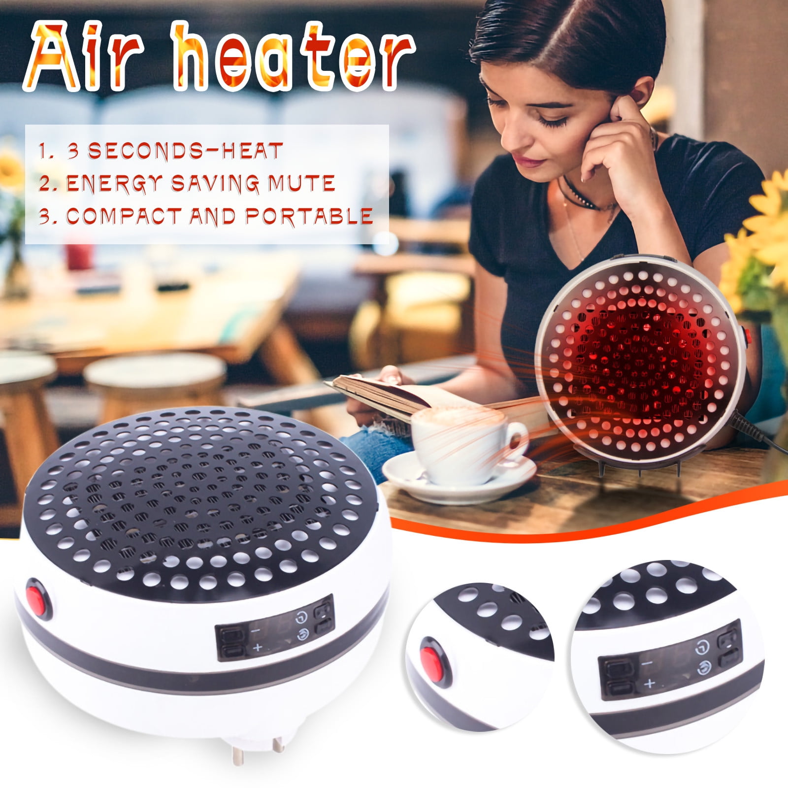 Space Heater - Infared Heater, Ceramic Heater, Mini Fireplace Heater ...