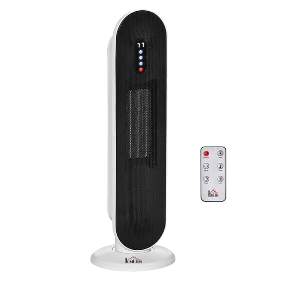 Space Heater Portable Electric, 1500W Ceramic Heater with Oscillation, Remote, Timer & Safety Features for Indoor Use, 215 sq ft Coverage