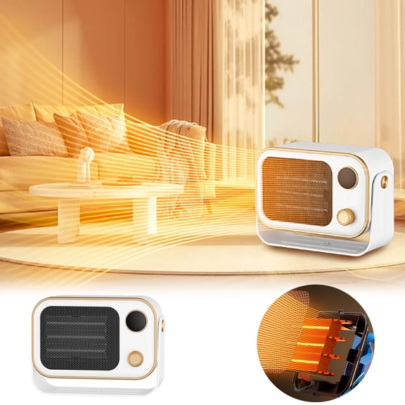 Space Heater, Portable Electric Heater with Thermostat for Indoor Use, Fast Heating Personal Mini Desk Heater with Multiple Heat Modes&Safety Protection for Office,Bedroom,and Home Use