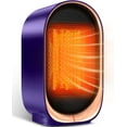 thumbnail image 1 of Space Heater, Portable Heater for Indoor Use, Small Electric Heaters with Overheat & Tip-Over Protection, Mini Desk Heaters for Office Bedroom Bathroom, Compact & Efficient Heating, Purple, 1 of 14