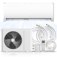 thumbnail image 1 of 9000BTU Mini Split Air Conditioner Heat Pump,19 SEER2 115V Split ac unit with Remote AC Cool Up to 650 Sq. Ft,Variable Frequency Cooling and Heating，R32 Refrigerant & Installation Kit, White, 1 of 7