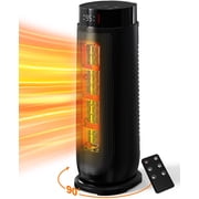 ALROCKET 1500W PTC Ceramic Space Heater for Indoor Use with Remote, 90° Oscillation, 24H Timer, Electric Heaters with Thermostat, Fast and Safe Portable Heater 
