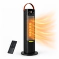 thumbnail image 1 of Space Heaters for Indoor Use, 26" PTC Electric Heater with Remote, 1500W Fast Heating 12ft/s, 75° Oscillation, 1-12H Timer, Space Heater for Large Room, Bedroom, Home Office, 1 of 7