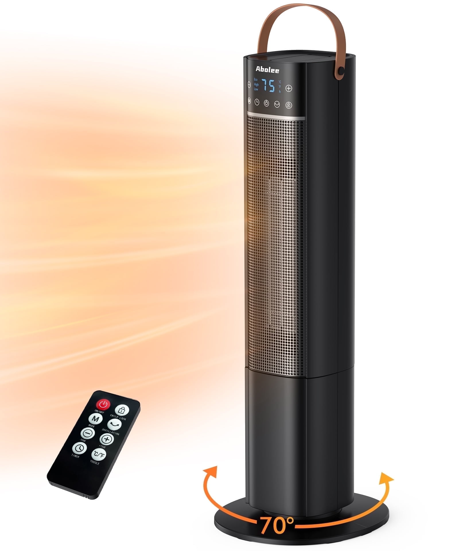 Best Electric Heater For Bedroom Space Heaters Indoor Use, Portable Heater with Remote, 1500W Electric