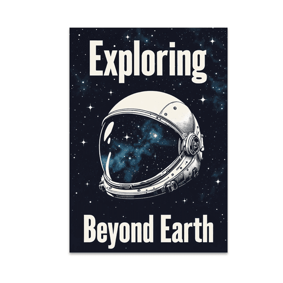 Space Helmet Wall Art - Space Enthusiast - 13x19 Poster Print