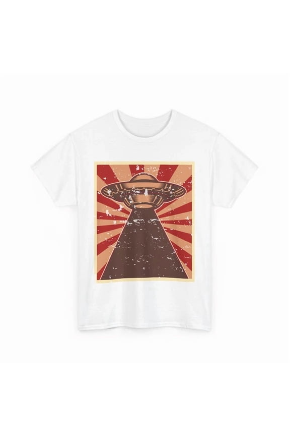 Space Inspired Alien T-Shirt S-5XL, Ufo Graphic Tee, Cool Ufo Design Birthday Gifts; For Men & Women