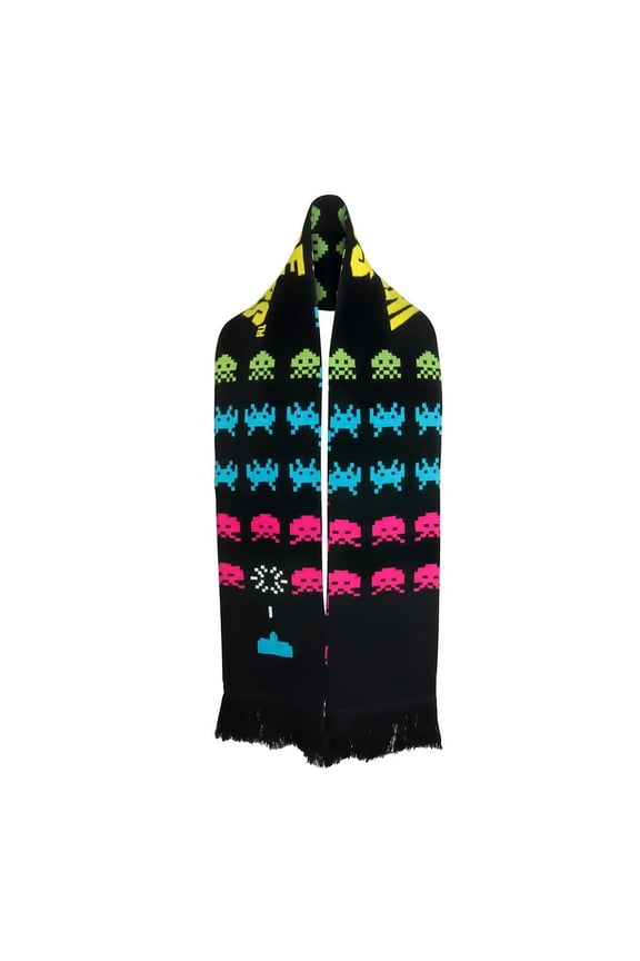 Space Invaders Knit Scarf