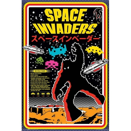 Space Invaders Video Game Poster - 24" x 36"