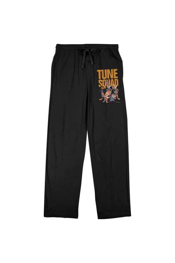 Space Jam 2 A New Legacy Tune Squad Men's Black Sleep Pajama Pants-Small