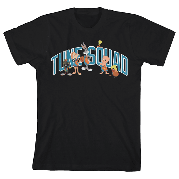 Space Jam 2: A New Legacy Tune Squad Toddler Boy's Black Short Sleeve T-shirt-3T
