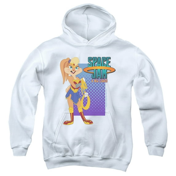Space Jam 2 Lola Wonder Woman Kids Pull-Over Hoodie (Small) for Youth Boys and Girls, White