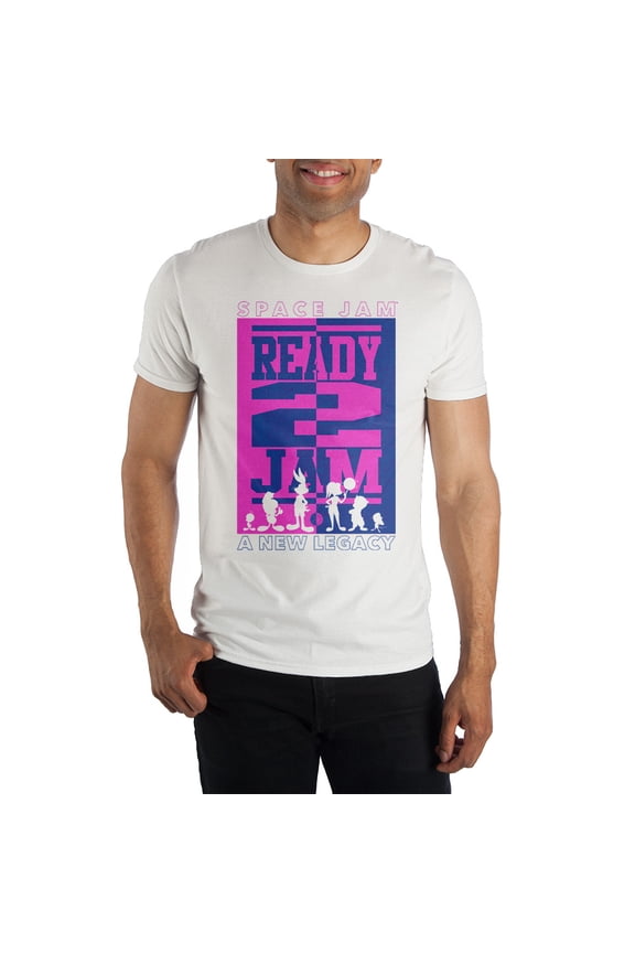 Space Jam 2 Ready 2 Jam Animated Movie  White Graphic Tee - M