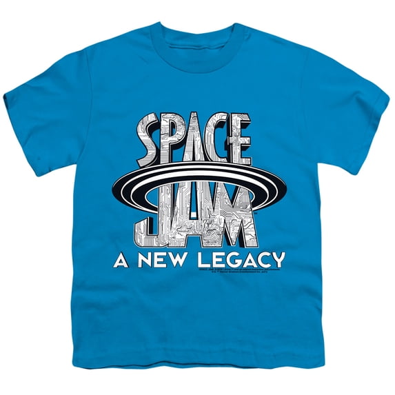 Space Jam 2 Space Jam 2 Logo Circuits Kids T Shirt (Small) for Youth Toddler Boys and Girls, Turquoise