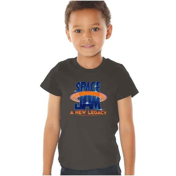 Space Jam 2 Space Jam 2 Logo Kids T Shirt (2) for Youth Toddler Boys and Girls, Charcoal