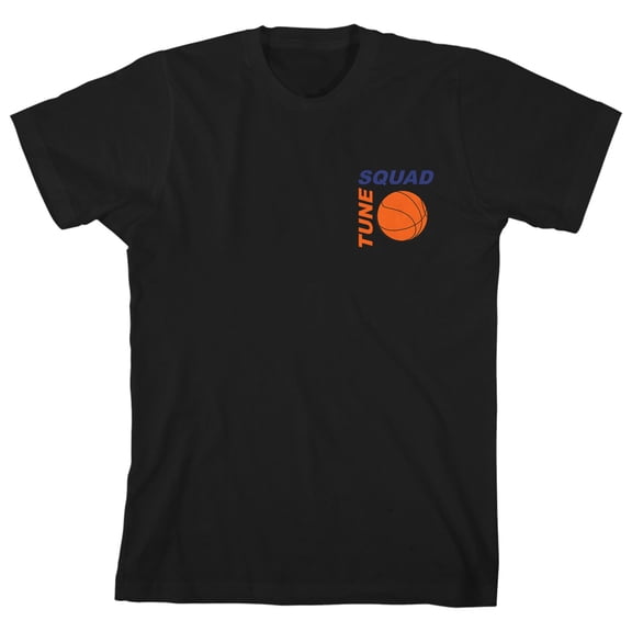 Space Jam 2 Tune Squad Front and Back Toddler Boy's Black Graphic Tee-4T