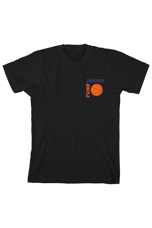 Space Jam 2 Tune Squad Front and Back Toddler Boy's Black Graphic Tee-4T