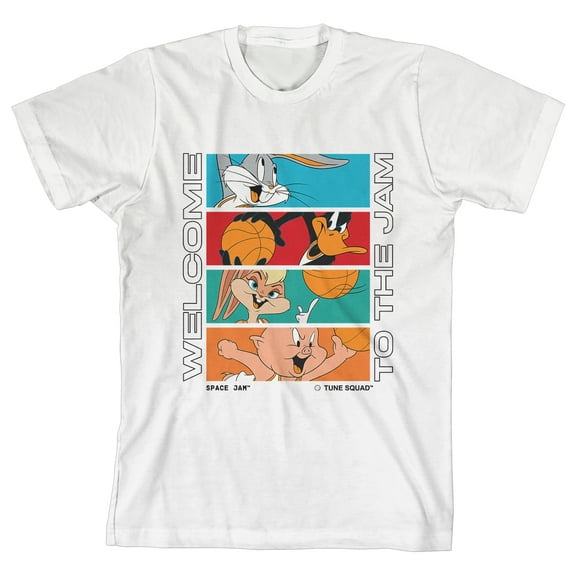 Space Jam 2 Welcome to the Jam Youth White Graphic Tee-M