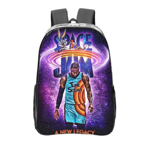 Space Jam A New Legacy Basics Transparent Backpack School See Through Plastic Backpacks For School, Work,Concert,College,Travel