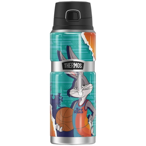 Space Jam: A New Legacy Bugs Bunny THERMOS STAINLESS KING Stainless Steel Drink Bottle, Vacuum insulated & Double Wall, 24oz