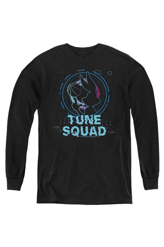 Space Jam: A New Legacy Bugs Tune Squad Kids Long Sleeve T Shirt (Medium) for Youth Boys and Girls, Black