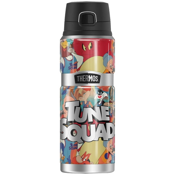 Space Jam: A New Legacy Character Collage THERMOS STAINLESS KING Stainless Steel Drink Bottle, Vacuum insulated & Double Wall, 24oz
