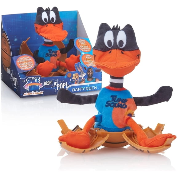 Space Jam A New Legacy Daffy Duck Plush Drop 'n Pop Basketball Kids Interactive Toy WOW! Stuff
