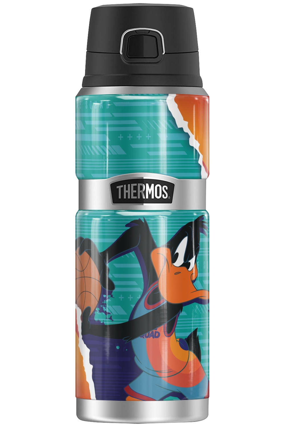 Space Jam: A New Legacy Daffy Duck THERMOS STAINLESS KING Stainless Steel Drink Bottle, Vacuum insulated & Double Wall, 24oz