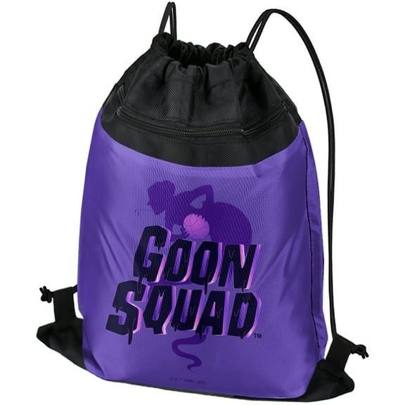 Space Jam: A New Legacy Goon Squad Logo Drawstring Backpack Sports Bag Sackpack 17" x 13", Perfect for Gym, Yoga or Practice