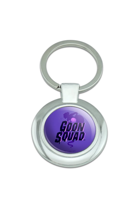 Space Jam: A New Legacy Goon Squad Logo Keychain Classy Round Chrome Plated Metal