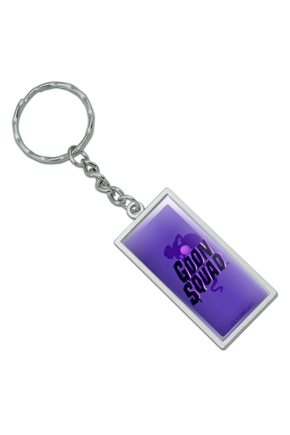 Space Jam: A New Legacy Goon Squad Logo Rectangle Keychain in Chrome Plated Metal