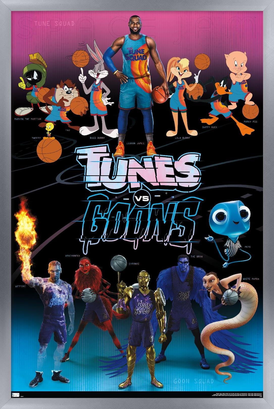 Space Jam: A New Legacy - Group Wall Poster, 14.725" x 22.375", Framed