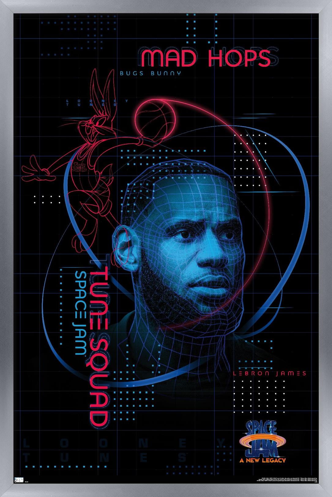 Space Jam: A New Legacy - Hologram Wall Poster, 22.375" x 34", Framed