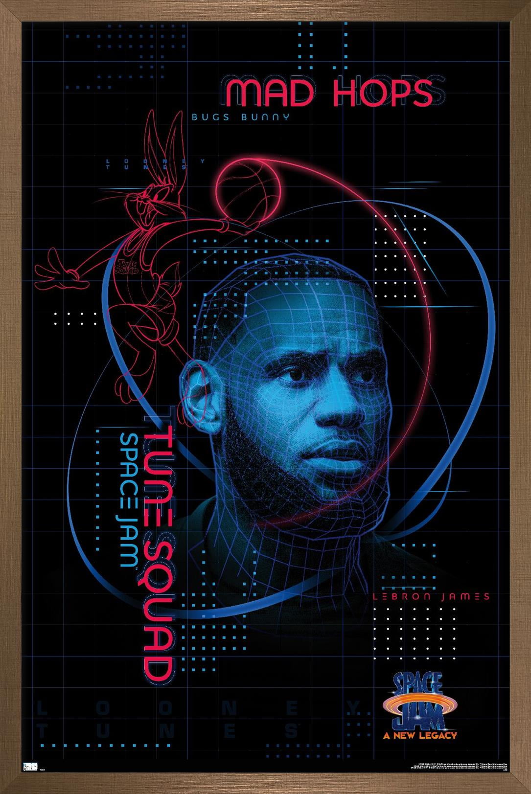 Space Jam: A New Legacy - Hologram Wall Poster, 22.375" x 34", Framed