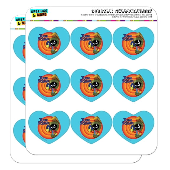 Space Jam: A New Legacy Marvin The Martian Heart Shaped Planner Calendar Scrapbook Craft Stickers