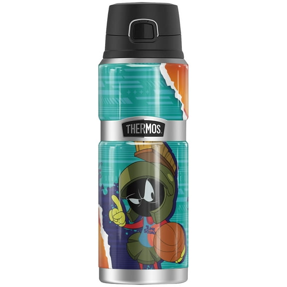 Space Jam: A New Legacy Marvin The Martian THERMOS STAINLESS KING Stainless Steel Drink Bottle, Vacuum insulated & Double Wall, 24oz