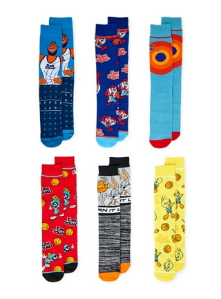 Space Jam Socks - Calcetines originales con diseño de logotipo de película,  paquete de 5 calcetines para adultos, Multi colorido