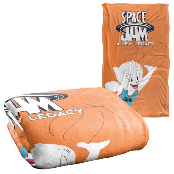 Space Jam: A New Legacy Porky Mono Color Officially Licensed Silky Touch Super Soft Throw Blanket 36" x 58"