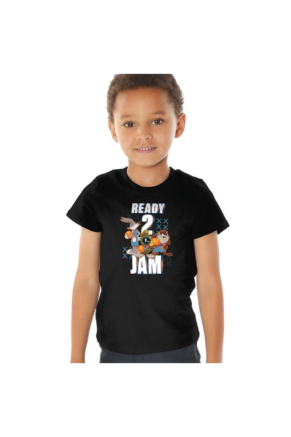 Space Jam: A New Legacy Ready 2 Jam Kids T Shirt (2) for Youth Toddler Boys and Girls, Black
