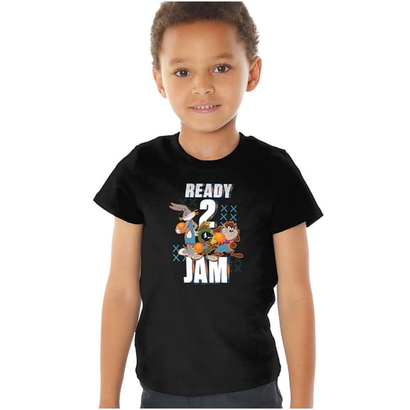 Space Jam: A New Legacy Ready 2 Jam Kids T Shirt (4) for Youth Toddler Boys and Girls, Black