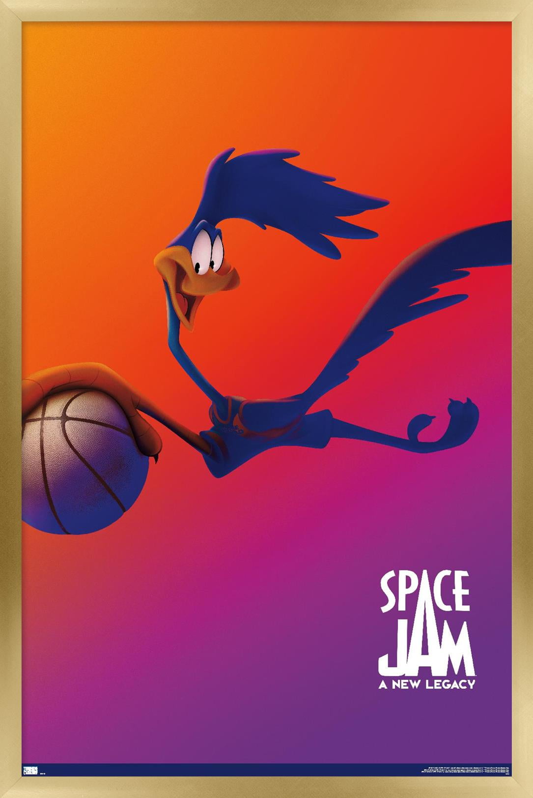 Space Jam: A New Legacy - Road Runner One Sheet Wall Poster, 22.375" x 34", Framed