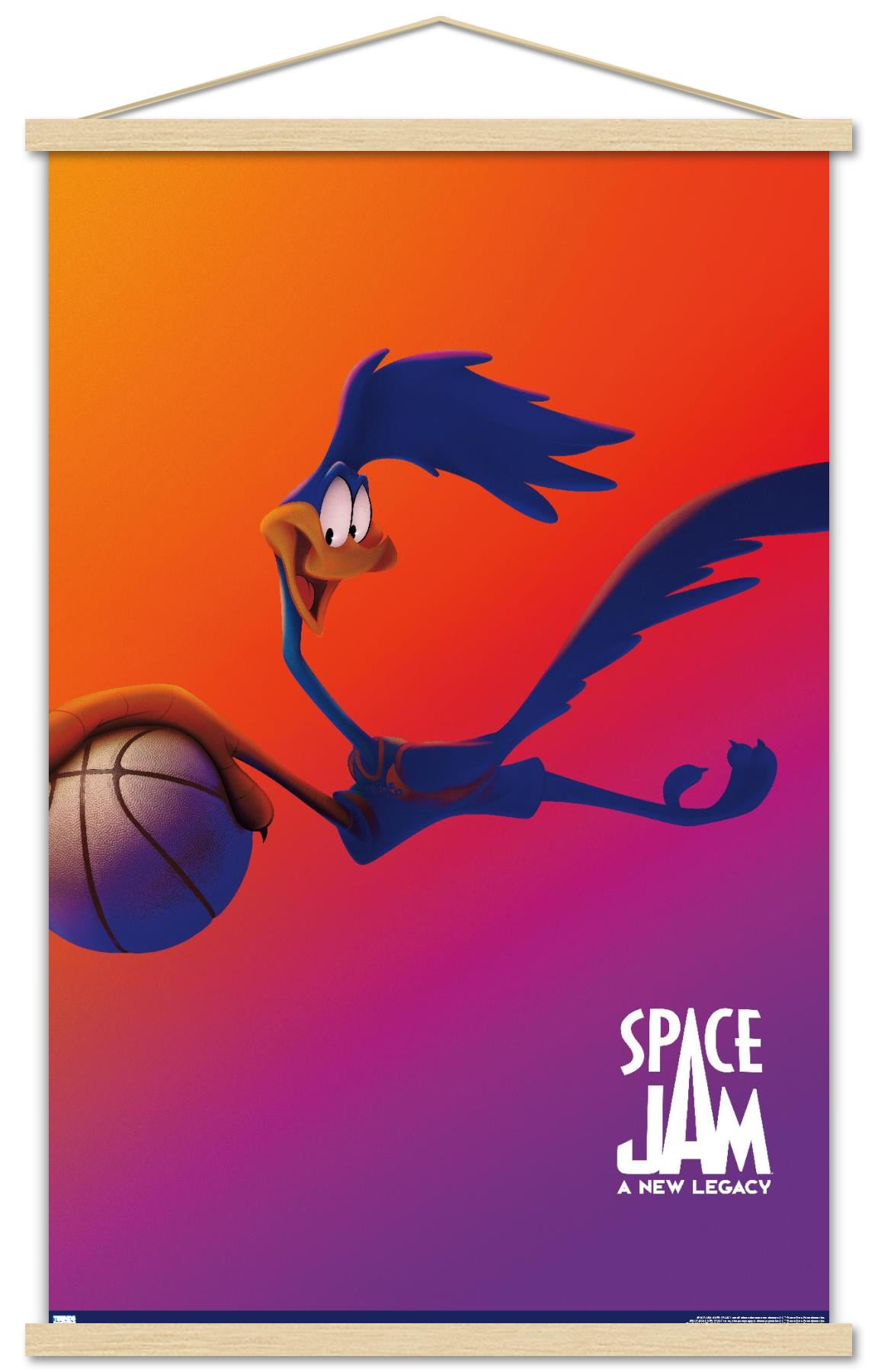 Space Jam: A New Legacy - Road Runner One Sheet Wall Poster with Wooden Magnetic Frame, 22.375" x 34"