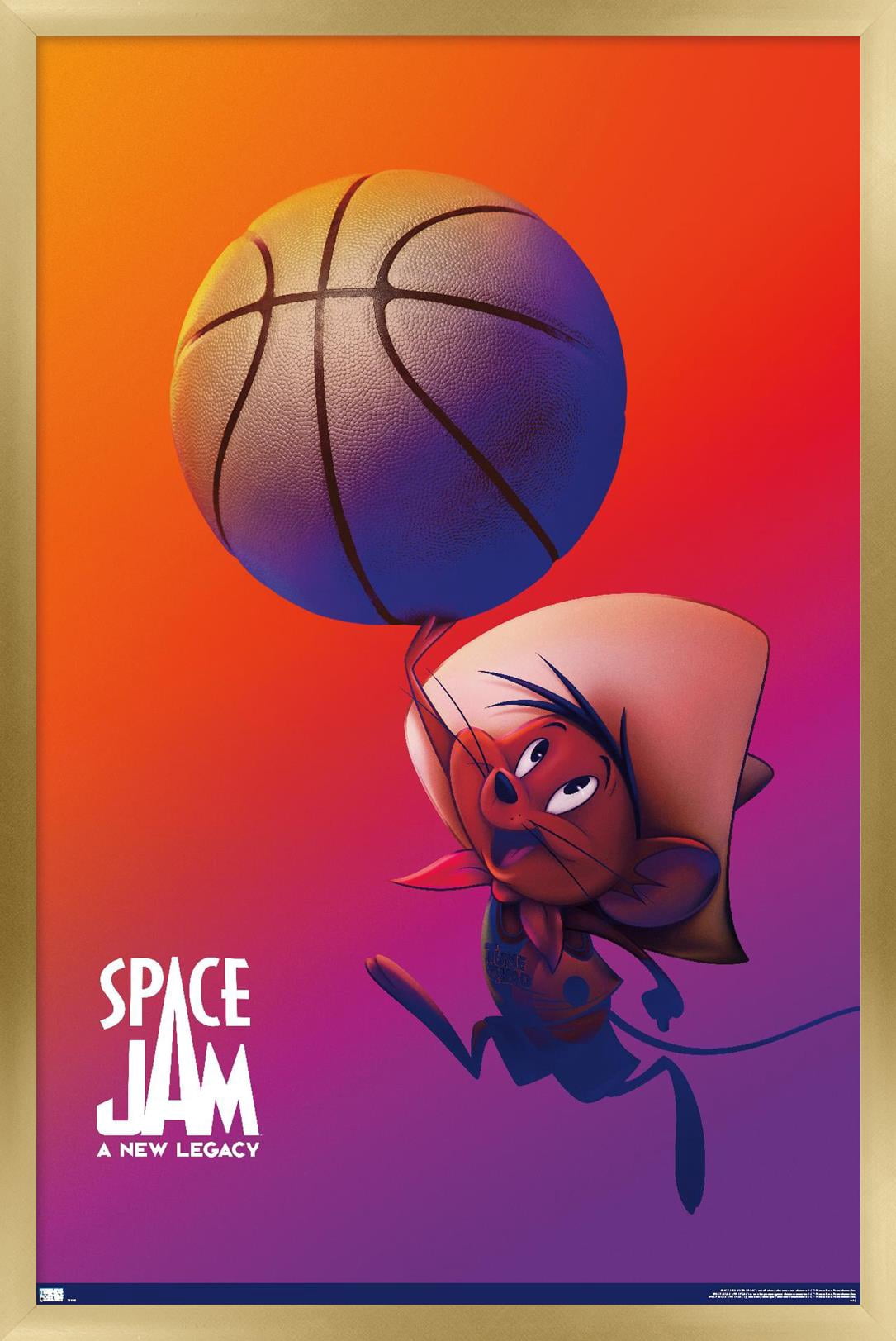 Space Jam: A New Legacy - Speedy Gonzales One Sheet Wall Poster, 14.725" x 22.375", Framed